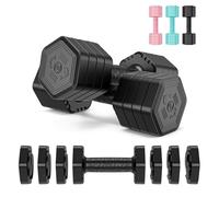 Dripex Weights Dumbbells Set 2.5kg 5kg 7.5kg Dumbbells Set Women, 4-in-1 Adjustable Dumbbell Pair Weights for Women Men with Non-Slip Handle Home Gym Workout-Black/5kg
