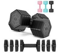 Dripex Weights Dumbbells Set 2.5kg 5kg 7.5kg Dumbbells Set Women, 4-in-1 Adjustable Dumbbell Pair Weights for Women Men with Non-Slip Handle Home Gym Workout-Black/7.5kg