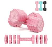 Dripex Weights Dumbbells Set 2.5kg 5kg 7.5kg Dumbbells Set Women, 4-in-1 Adjustable Dumbbell Pair Weights for Women Men with Non-Slip Handle Home Gym Workout-Pink/5kg