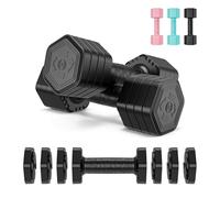 Dripex Women Weights Dumbbells Set 2.5kg 5kg 7.5kg Adjustable Dumbbell Pair, 4-in-1 Weight Set for Women Men with Non-Slip Handle Home Gym Workout-Black/2.5kg