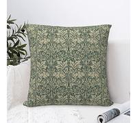 Dripglw William Rabbit Floral 25 Morris Print Throw Pillow Covers 18x18 Inch Aesthetic Pillow for Bedroom Velvet Decorative Pillowcase Home Decor Living Room Cushion Case for Bed Sofa Couch