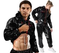 Dripp Fit Sauna Suit 0.32mm Premium PVC Heavy Duty Sweat Suit for Weight Loss Fits Men, Women Machine Wash Bag for Easy Care