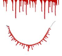 Dripping Blood Choker, Horror Vampire Red Clavicle Necklace Drip Blood Pendants, Imitation Bleeding Collar Neck Jewelry for Cosplay Role Play Stage Themed Events Performance