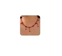 Dripping Blood Necklace Handmade Vampire Choker Red Necklaces for Women Halloween Party Gothic Necklace Witch Costume Vampire Accessories, adjustable, Metal, No Gemstone