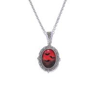 Dripping Blood Vampire Necklace for Women Gothic Blood Red Bat Pendant Vintage Skull Butterfly Necklace Victoria Stardust Crystal Camelo Necklaces Dark Romantic Vampire Jewelry Bloody Bat Necklace