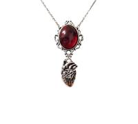 Dripping Blood Vampire Necklace for Women Gothic Blood Red Bat Pendant Vintage Skull Butterfly Necklace Victoria Stardust Crystal Camelo Necklaces Dark Romantic Vampire Jewelry Bloody Bat Necklace