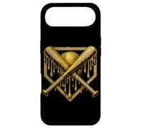 Dripping Gold Baseball Crossed Bats Case for iPhone Air