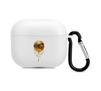 Dripping Gold Basketball Case Cover Compatible with AirPods 3 Protective Shell with Keychain