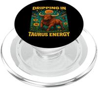 Dripping in Taurus Energy - Bold Zodiac Power Under Moon PopSockets PopGrip for MagSafe