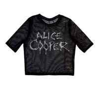 Dripping Logo Mesh Crop Top Alice Cooper Black XXL