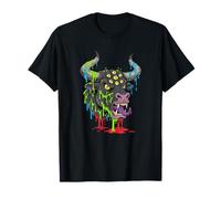 Dripping Multi-Eyed Bull Rave Art Graphic T-Shirt