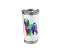 Dripping Paint Art Briard Briards Berger de Brie Dog Stainless Steel Insulated Tumbler