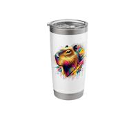 Dripping Paint Art Capybara Capies Capybaras Stainless Steel Insulated Tumbler