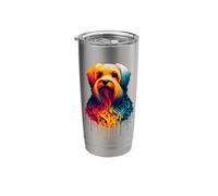 Dripping Paint Art Dandie Dinmont Terrier Stainless Steel Insulated Tumbler