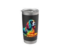 Dripping Paint Art English Springer Spaniel Sprocker Stainless Steel Insulated Tumbler