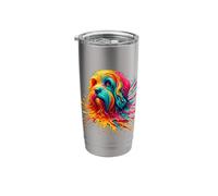 Dripping Paint Art Griffon Bruxellois Brussels Griffon Stainless Steel Insulated Tumbler
