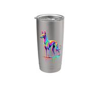 Dripping Paint Art Pharaoh Hound Stainless Steel Insulated Tumbler