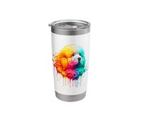 Dripping Paint Art Puli Dog Stainless Steel Insulated Tumbler