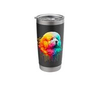Dripping Paint Art Puli Dog Stainless Steel Insulated Tumbler