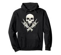 Dripping Skull Crossbones Skeleton Jolly Roger Flag Pirates Pullover Hoodie