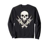 Dripping Skull Crossbones Skeleton Jolly Roger Flag Pirates Sweatshirt