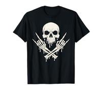 Dripping Skull Crossbones Skeleton Jolly Roger Flag Pirates T-Shirt