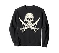Dripping Skull Swords Skeleton Jolly Roger Flag Pirates Sweatshirt