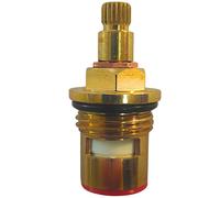 Dripping Tap Cartridge Replacement Valves for Bristan Bright Basin, Bristan Echo, Lamona Black and Chrome TAP3630 3770R 1/2" 7.6mm x 20 Spline, 46mm Total Length Ceramic Spares Repair Gland (1 Red)