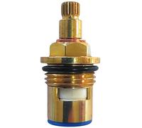 Dripping Tap Cartridge Replacement Valves for Bristan Bright Basin, Bristan Echo, Lamona Black and Chrome TAP3630 3770R 1/2" 7.6mm x 20 Spline, 46mm Total Length Ceramic Spares Repair Gland (1 Blue)