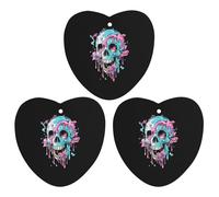 Dripping Trans Pride Skull Transgender 3 Pcs Car Air Freshener Automotive Aromatherapy Tablets Hanging Scented Cards for Room Bathroom Love form
