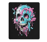 Dripping Trans Pride Skull Transgender Rectangular Non-Slip Mouse Pads Rubber Base Mouse Mat for Desktop Home Office 18 * 22cm