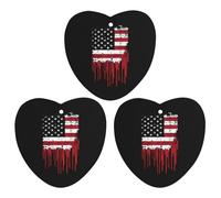 Dripping U.S. Flag 3 PCS Car Air Freshener Hanging Aromatherapy Tablets Automotive Ornament for Auto Room Bathroom Bedside Love form