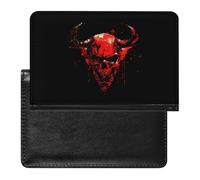 Drippy Evil Skull Metal Death Slim Passport Holder Credit Card Cover Travel Essentials Wallet