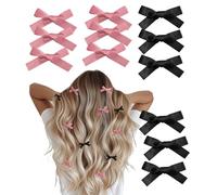 DRIPPYGOODS - Mini Ribbon Bow Hair Clips for Women and Girls, 12 PCS, Coquette Barette Hair Clip Accessories