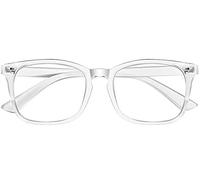 DripShip DRIP Blue Light Blocking Glasses Eyes Optics Computer Gaming Protect Filtering Men Women Anti Eyestrain Glare Headache Retro Vintage Fashion (Transparent Clear)