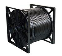 Dripstone Bare Copper 1000ft CAT6 Outdoor/Direct Burial Solid Ethernet Cable 23AWG CMX Waterproof Wire HDPE insulated Polyethylene (PE) Pass Fluke Test for Indoor/Outdoor Installations Drum Black