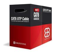 Dripstone - DS611 1000ft CAT6 Outdoor Direct Burial Solid Cable 23AWG Waterproof Wire HDPE Insulated Polyethylene (PE) for Indoor/Outdoor, Black (B07BW7CHWB)