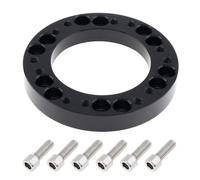 DriSentri 0.5" Steering Wheel Hub Adapter Conversion Spacer, Black Aluminium Alloy 12mm Steering Wheel Hub PCD Adapter Spacer for Momo for Nardi for OMP for Sparco