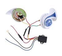 DriSentri 12V 115dB Loud Classical Snail Shaped Horn Auto Car Speaker Tone Siren for Vehicle Boat Car Motor Motorcycle Van Truck, Dual Horns Electric Train Horn Kit