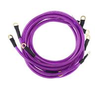 DriSentri 5 Point Car Universal Earth Ground Cables Grounding Wire System Kit High Performance Improve Power for Car Truck, Purple