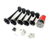 DriSentri 5pcs 125dB Black Trumpet Musical Dixie Car Duke of Hazzard with Compressor 12V Car Air Horn