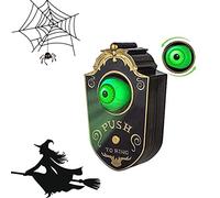 DriSubt Animated Eyeball Doorbell - Haunted Halloween Prop with Spooky Sounds (Black)