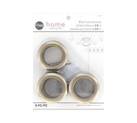 Dritz 1-9/16-Inch Inner Diameter Plastic Curtain Grommets, Pack of 8, Antique Gold