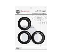 Dritz 1-9/16-Inch Inner Diameter Plastic Curtain Grommets, Pack of 8, Black