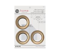 Dritz 1-9/16-Inch Inner Diameter Plastic Curtain Grommets, Pack of 8, Matte Gold