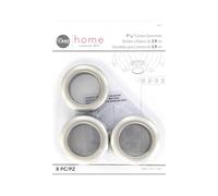 Dritz 1-9/16-Inch Inner Diameter Plastic Curtain Grommets, Pack of 8, Pewter