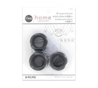 Dritz 1-Inch Inner Diameter Plastic Curtain Grommets, Pack of 8, Matte Black