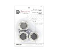 Dritz 1-Inch Inner Diameter Plastic Curtain Grommets, Pack of 8, Pewter