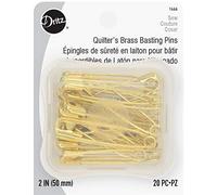 Dritz 20-Piece Safety Pins, Size 3, Brass, Acrylic, Multicolour, 8x13.2x1.72 cm