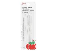 Dritz 252 Looped Needle Threaders-6/Pkg, Silver, 4 UK